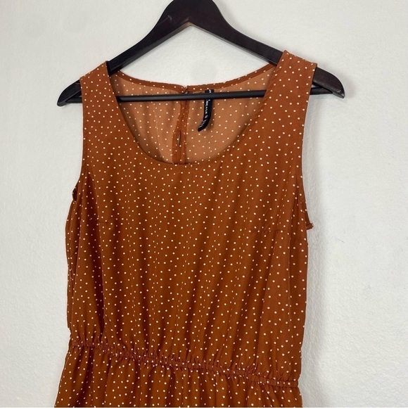 Jean Pascale Womans Soft Brown Polka Dot Sleeveless Dress Size 40 M - Picture 3 of 13